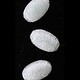 ABS-OSD2 = STERLING SILVER BEAD OVAL STAR DUST 4x6.5MM (Pkg of 10)