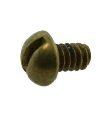 CCBR3053 = Brass Round Head Screw 0.112" (2.84mm) x 3/16" (Pkg of 6)