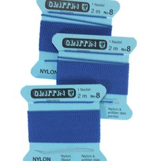 CD168 = Blue Nylon Beading Cord #8 (Pkg of 3)