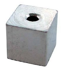 CD45012S = Memory Wire ENDCAP CUBE SILVER PLATED (Dozen)