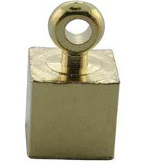 CD45013G = Memory Wire ENDCAP CUBE with RING GOLD PLATED (Dozen)