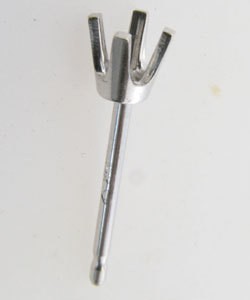 107W-05 = Earring Round 4 Prong Standard 2.4mm 14KW
