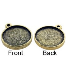 3000GP-04 = Round Pendant 13/16'' dia Gold Plated with Bail