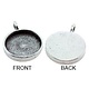 3000SP-02 = Round Pendant 13/16'' dia Silver Plated with Bail