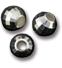 ABS-MR8 = Sterling Silver Faceted Mirror Bead 8mm (Pkg of 5)