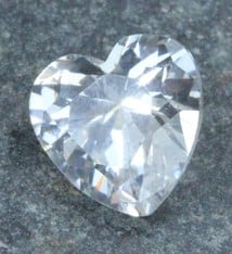 CZHT7X7 = Cubic Zirconia Heart Shape 7x7mm (Pkg of 5)