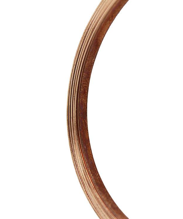 CPBW321 = Flat Bare Copper Artistic Wire 3.0mm x 0.75mm 3 Foot Coil