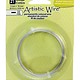 WR47110 = Flat Tarnish Resistant Silver Color Artistic Wire 3.0mm x 0.75mm 3 Foot Coil