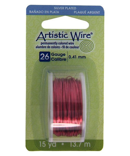 WR27026 = Artistic Wire Dispenser Pack SP PEACH 26ga 15 Yards