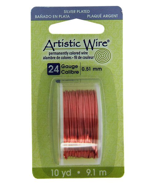 WR27024 = Artistic Wire Dispenser Pack SP PEACH 24ga 10 Yards