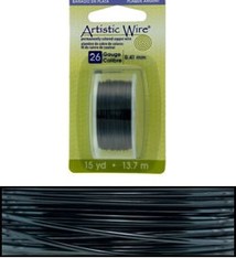 WR26926 = Artistic Wire Dispenser Pack SP HEMATITE 26ga 15 YARD