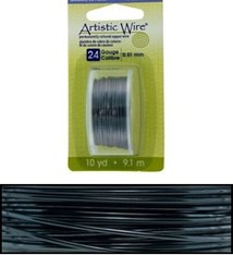 WR26924 = Artistic Wire Dispenser Pack SP HEMATITE 24ga 10 YARD