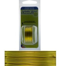 WR26220 = Artistic Wire Dispenser Pack SP LEMON 20ga 6 Yards