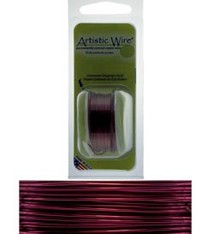 WR22822 = Artistic Wire Dispenser Pack BURGUNDY 22ga 8 Yards