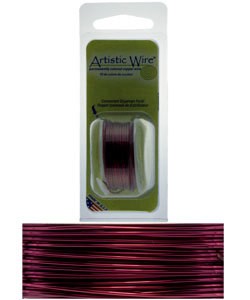 WR22820 = Artistic Wire Dispenser Pack BURGUNDY 20ga 6 Yards