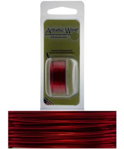 WR22022 = Artistic Wire Dispenser Pack RED 22ga 8 Yards