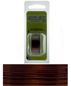 WR20524 = Artistic Wire Dispenser Pack BROWN 24ga 10 Yards