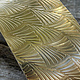 BSP39 = Patterned Brass Sheet ''Tropical Fern'' 2'' x 6'' (Choose Gauge)