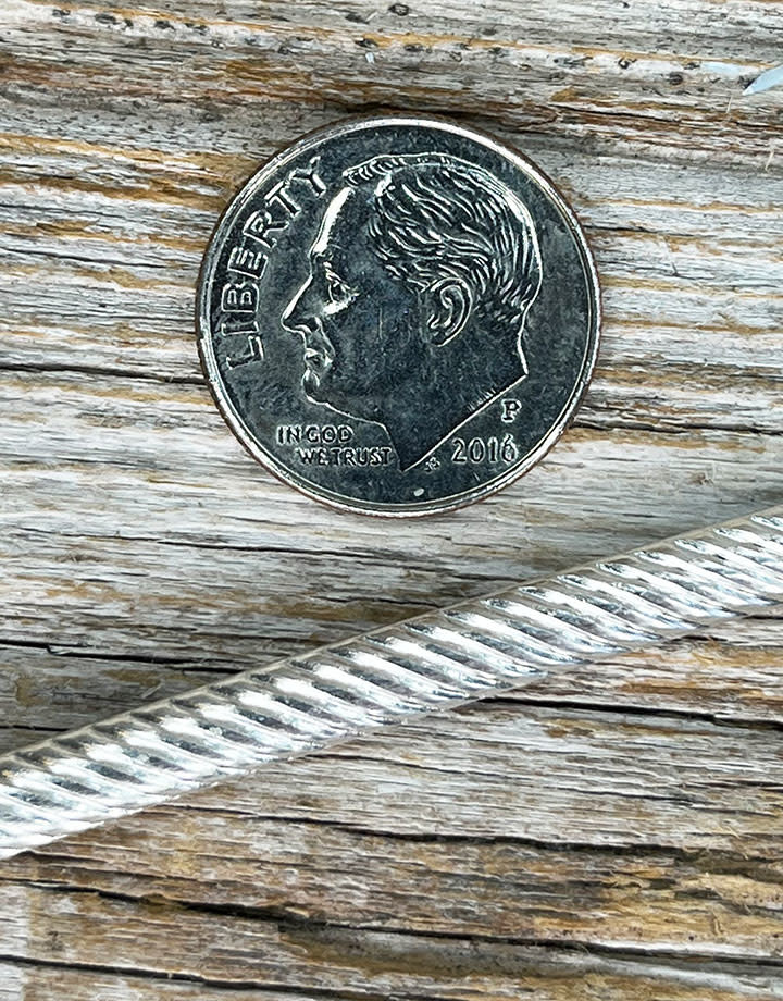 SPW06 = Pattern Wire Sterling Silver (Inch) 4.3 x 1.8mm