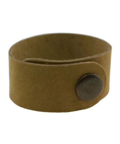 LE2011 = Leather Cuff Natural 1'' Wide with 2 Snaps