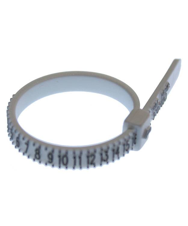 GemOro GA196 = Multisizer White Plastic Finger Gauge Strip (Pkg of 5)