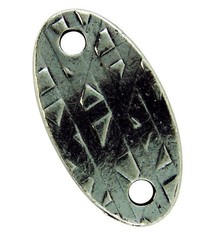 EB5112 = Bracelet Links by TierraCast 13x24.4mm Rock & Roll Oval Antique Pewter Color (Pkg/2)