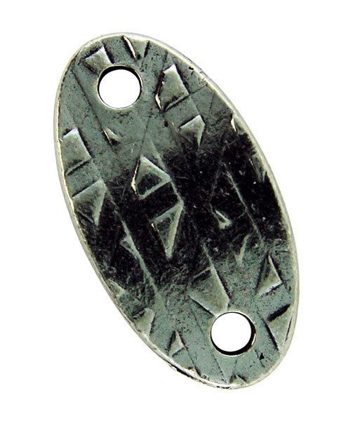 EB5112 = Bracelet Links by TierraCast 13x24.4mm Rock & Roll Oval Antique Pewter Color (Pkg/2)