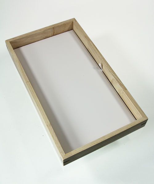 DTR2001 = Stackable Wooden Display Tray 1.5'' deep