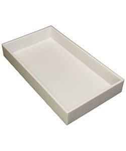 DTR1102W = TRAY STACKABLE  WHITE 2'' DEEP