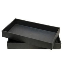 DTR1102 = TRAY STACKABLE  BLACK 2'' DEEP
