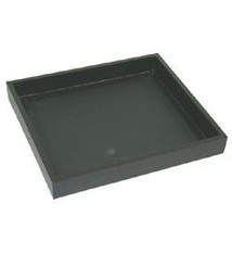 DTR1005 = TRAY WOODEN BLACK 1/2 SIZE  1'' DEEP