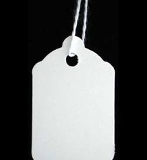 DTA1205 = Paper String Tag 15/16'' x 1-1/2'' White (Pkg of 1000)
