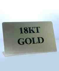 DSI5861 = Metal Sign 3''x2''   ''18K GOLD''