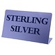 DSI5780 = Mini Metal Sign 1-3/4''x1-1/8''   ''STERLING SILVER''