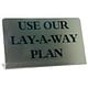 DSI5766 = Mini Metal Sign 1-3/4''x1-1/8''   ''USE OUR LAYAWAY''