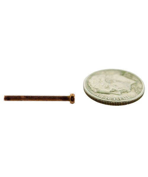 CCCP3039 = HEX HEAD SCREW 1.8mm x 3/4'' COPPER PLATED BRASS (Pkg of 10)