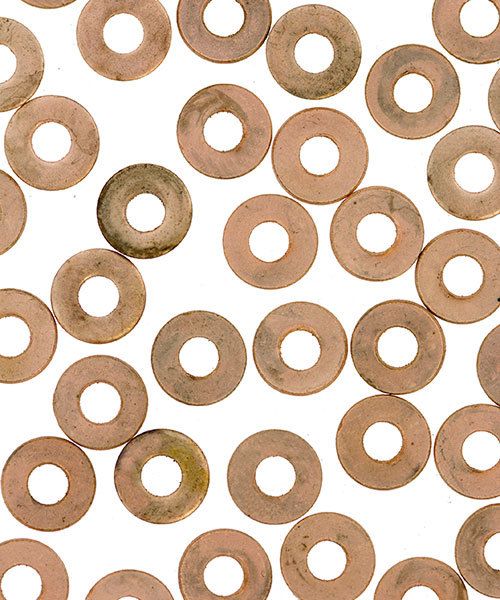 CCCP4504 = Copper Plated Steel Washer 4.7mm OD x 1.9mm ID (Pkg of 10)