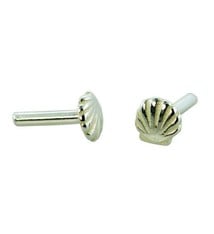 CCSP1203 = Silver Plated Brass Rivet Shell (Pkg of 10pcs)