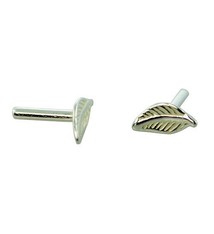 CCSP1204 = Silver Plated Brass Rivet Feather (Pkg of 10pcs)