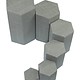 DIS7513 = Grey Linen Stackable Riser Set of 6 from 1-1/4'' to 6-1/4'' high