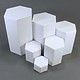 DIS6513 = White Leatherette Hexagonal Riser Set of 6pcs