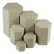 DIS3513 = Burlap Stackable Riser Set of 6 from 1-1/4'' to 6-1/4'' high