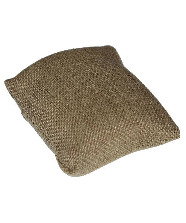 DIS3130 = Burlap Pillow for Watches or Bracelets 3''x3'' (Pkg of 5)