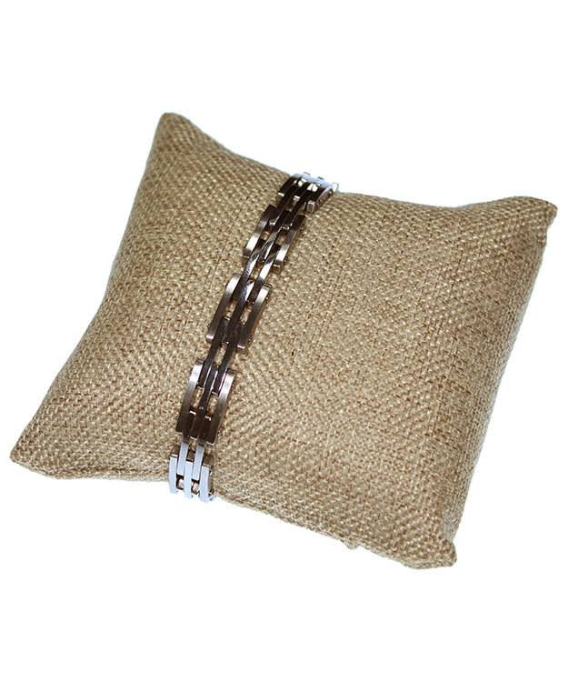 DIS3120 = Burlap Pillow for Watches or Bracelets 4''x4'' (Pkg of 5)