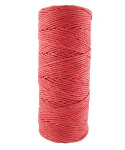 CD6026 = Hemp Cord SCARLET COLOR 20lb TEST - 50g SPOOL