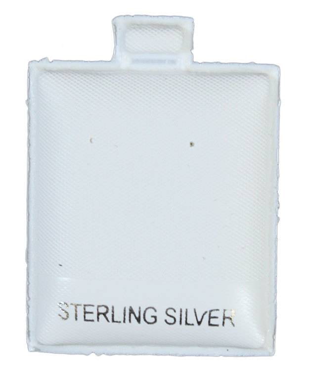 DER8023 = White Plastic Puff Pad 1-1/2''x1-3/4'' with Imprint ''Sterling'' (Pkg of 100)
