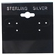 DER802 = Hanging Earring Cards Black 2'' Imprint ''Sterling'' (Pkg of 100)