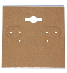 DER751 = Hanging Earring Card Kraft Paper Covered  2''  ''PLAIN'' (Pkg of 100)