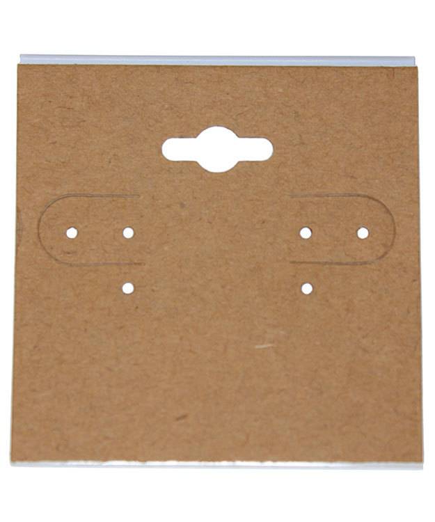 DER751 = Hanging Earring Card Kraft Paper Covered  2''  ''PLAIN'' (Pkg of 100)