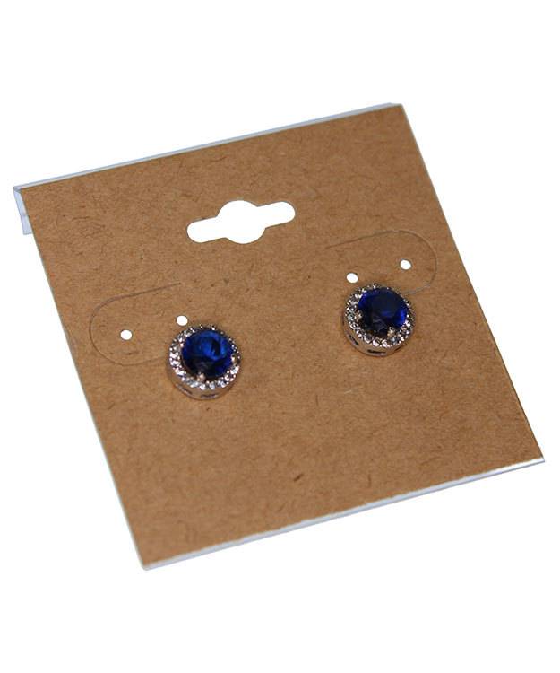 DER751 = Hanging Earring Card Kraft Paper Covered  2''  ''PLAIN'' (Pkg of 100)